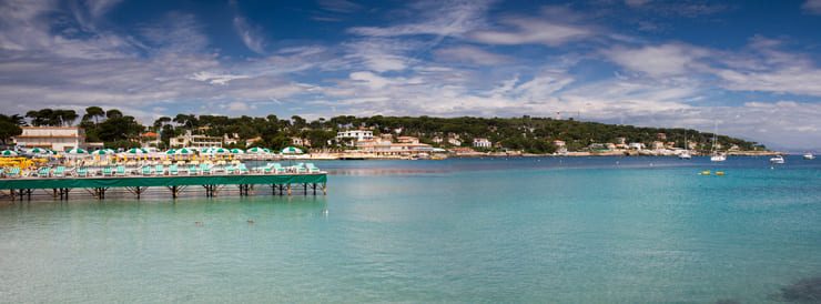 Panorama de la plage de la Garoupe