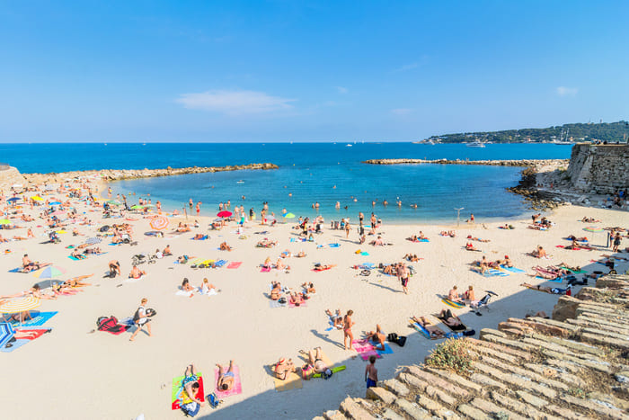 Panorama de la plage de la Gravette