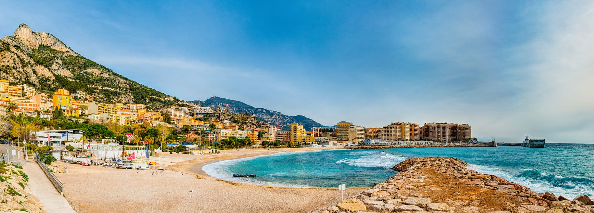 Plage de Monaco sur la Côte d'Azur